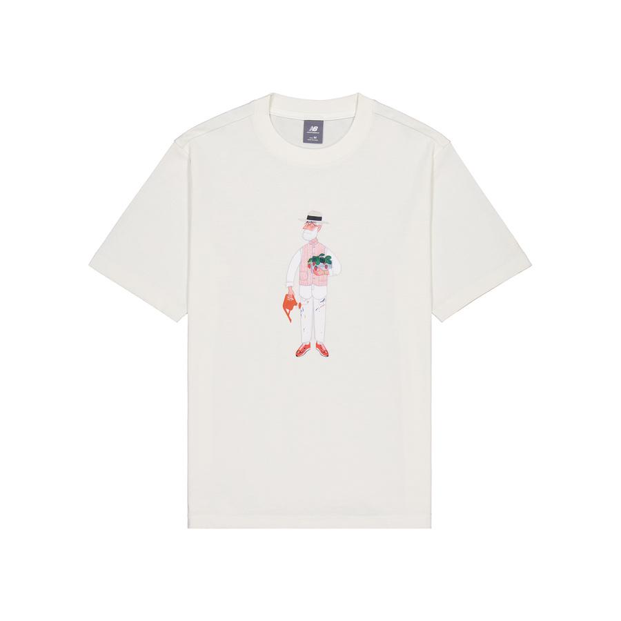New Balance Attractive Lifestyle T Shirt Unisex Ivory White NEE28083-IV XS