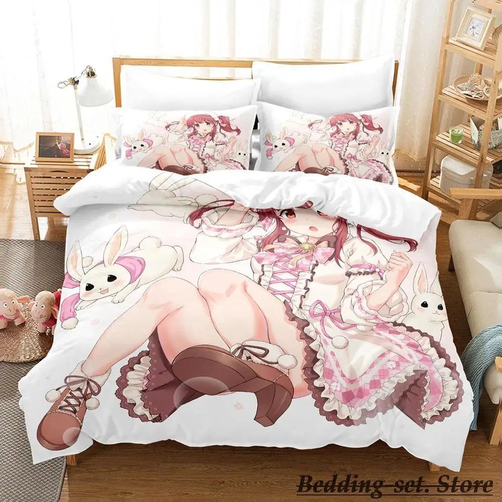 Set de lenjerie de pat Chieri Ogata Single Twin Full Queen King Size Set de pat Adult Copil Dormitor Seturi de huse de pilotă Anime parure de lit Pat