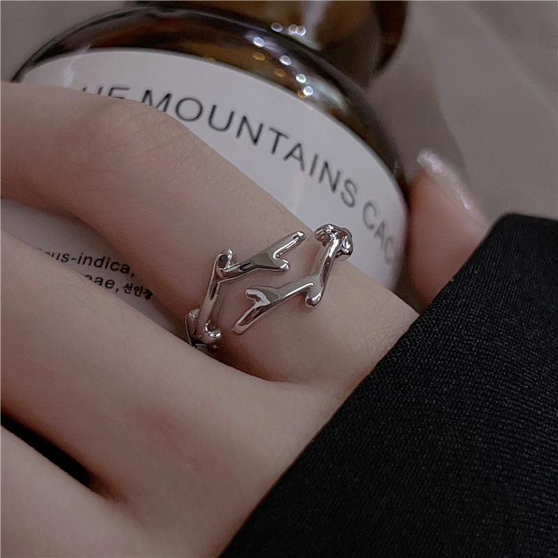 18K Gold-Plated Minimalist Open Adjustable Ring for Women