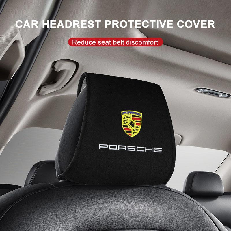 Fashion Car Seat Back Headrest Pillow Storage Bag Dustproof Cover For Porsche Boxster Cayenne Panamera Macan Cayman 911 918 996 917 991