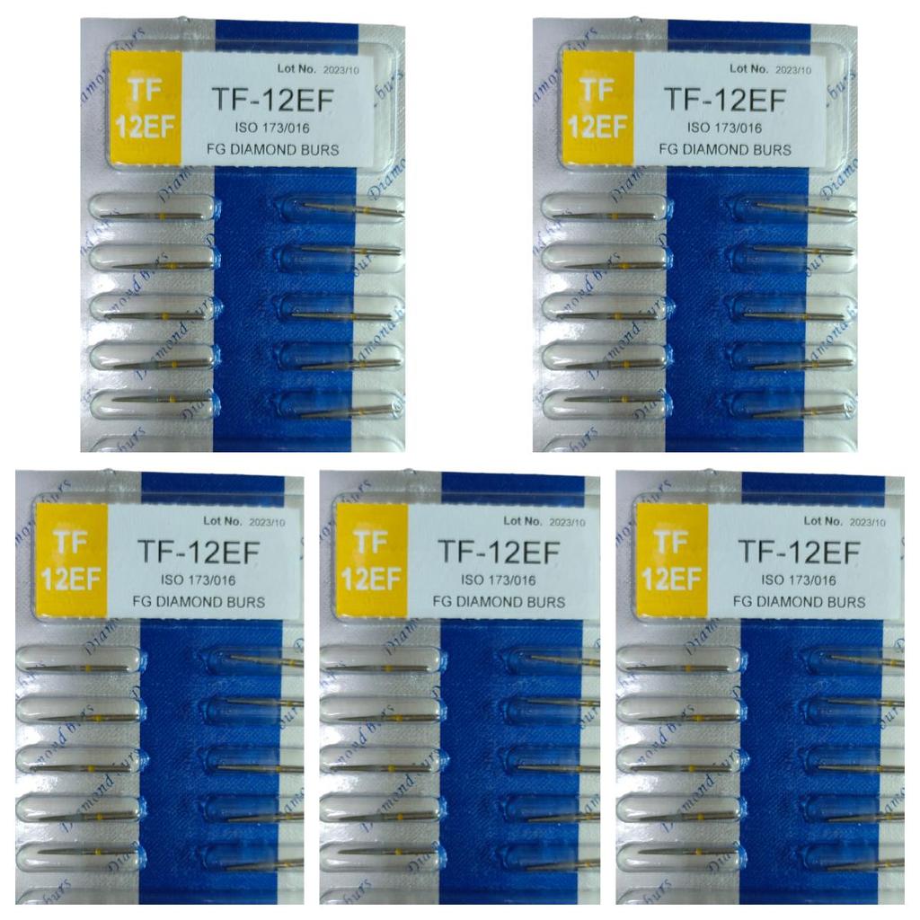 50pcs Dental High Speed Burs High Speed Handpiece Turbine Diamond Burs Diamond Polishing Tooth Preparation Dentist Material