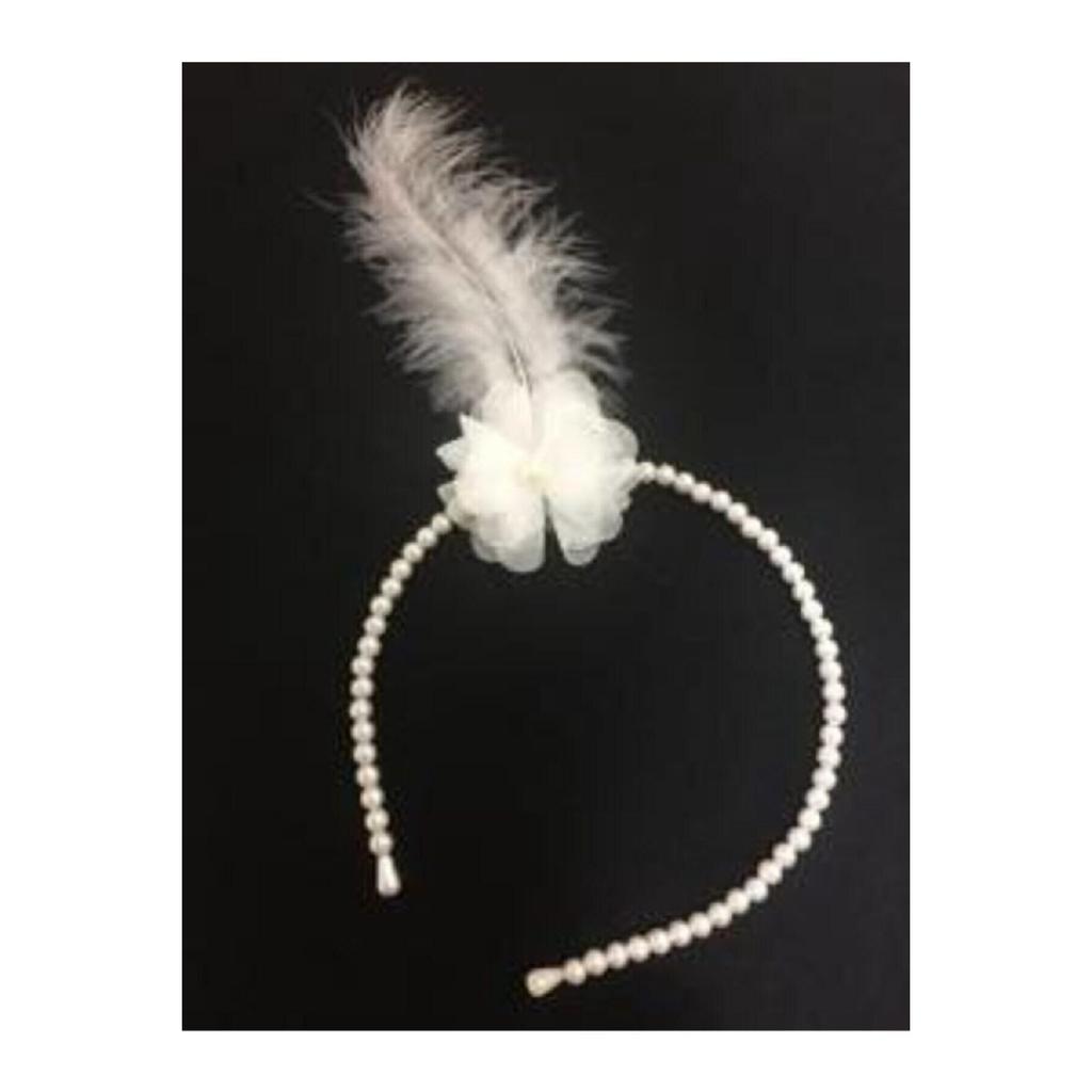1 Piece Bride's Crown And Bracelet 10 Pieces Bridesmaid Bracelet With Pearls And Feathers