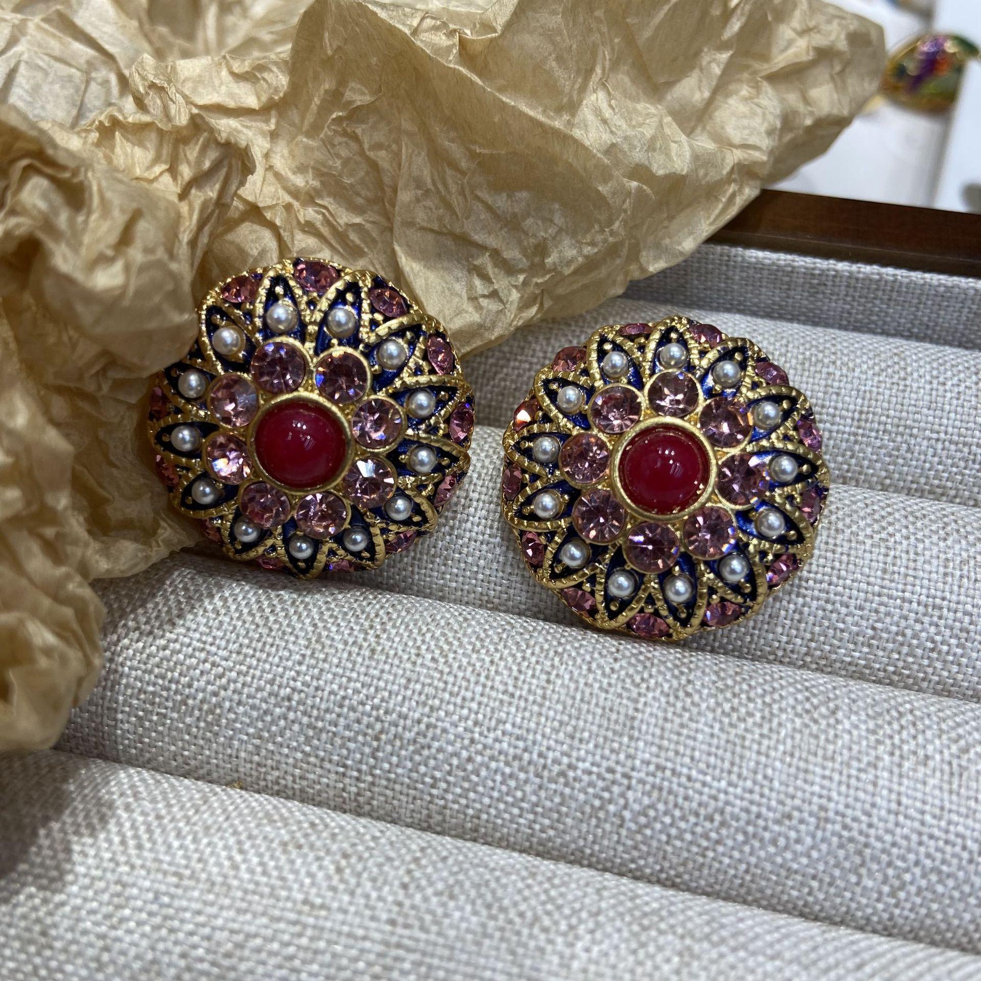 

Круглые серьги-гвоздики в форме калейдоскопа