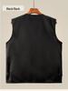 Men's Spring/Autumn Cotton Multi-Pocket Vest - Outdoor, Casual, Sleeveless Jacket for Middle-Aged & Elderly. Perfect for Fishing & Daily Wear.