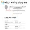 LED Inductive Dimming Touch Switch Bathroom Mirror Switch Touch Switch Sensor Stepless for Led Light Mirror Headlight DC 5-12V