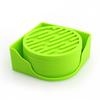 Set di sottobicchieri in silicone Scatola portaoggetti in silicone Sottobicchieri anti-caldo per caffè Sottobicchieri neri