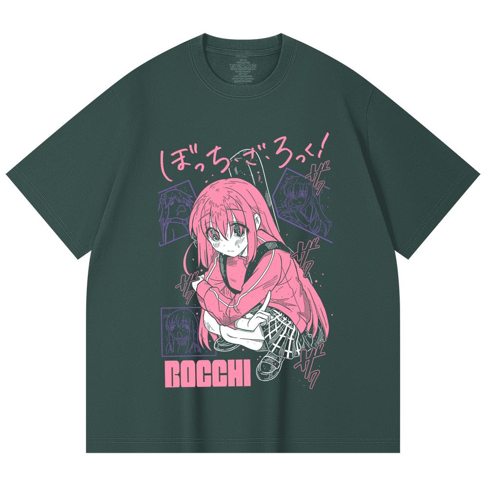 230 Gsm 100% Cotton Bocchi The Rock V5 Print Unisex Heavy Cotton T Shirt
