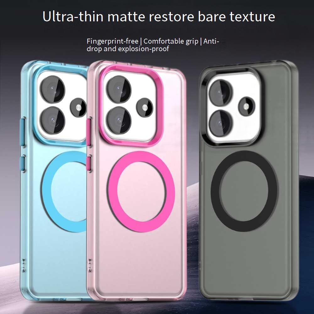 Magsafe Matte Phone Case For Xiaomi Redmi Note 14 14 Pro 14 Pro+ 5G/4G Magnetic Wireless Charging Shockproof Back Cover