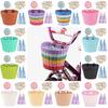 Cesto per Bicicletta per Bambini con Design Intrecciato Vintage e Campanello per le Avventure in Bicicletta dei Bambini