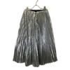 BALENCIAGA 601169 19 Silver Pleated Long Skirt skirt 34 SilverUsed