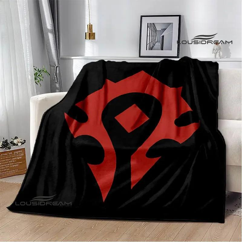 Game World of Warcraft Printed Blanket Kids Warm Flannel Soft and Comfortable Blankets Home travel blanket birthday gift