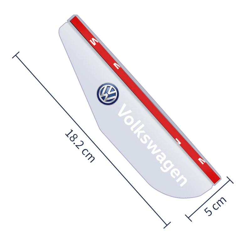 2 Piezas Cubierta Protectora Adhesiva para Ceja de Lluvia y Parasol de Espejo Retrovisor de Coche Para Volkswagen VW Scirocco GOLF MK6 Polo Tiguan PASSAT GTI R Line