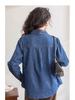 Women's Retro Denim Shirt: Layered, Long-Sleeved Design for Autumn/Winter 2024