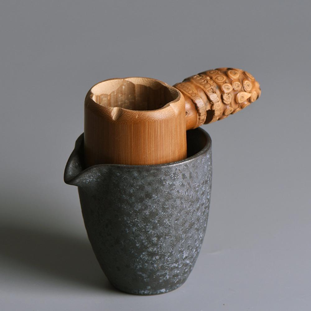 Retro-Teesieb Japanischer Tee-Infusor Teegeschirr-Zubehör Natürliche Bambus-Teefilter Teehaus