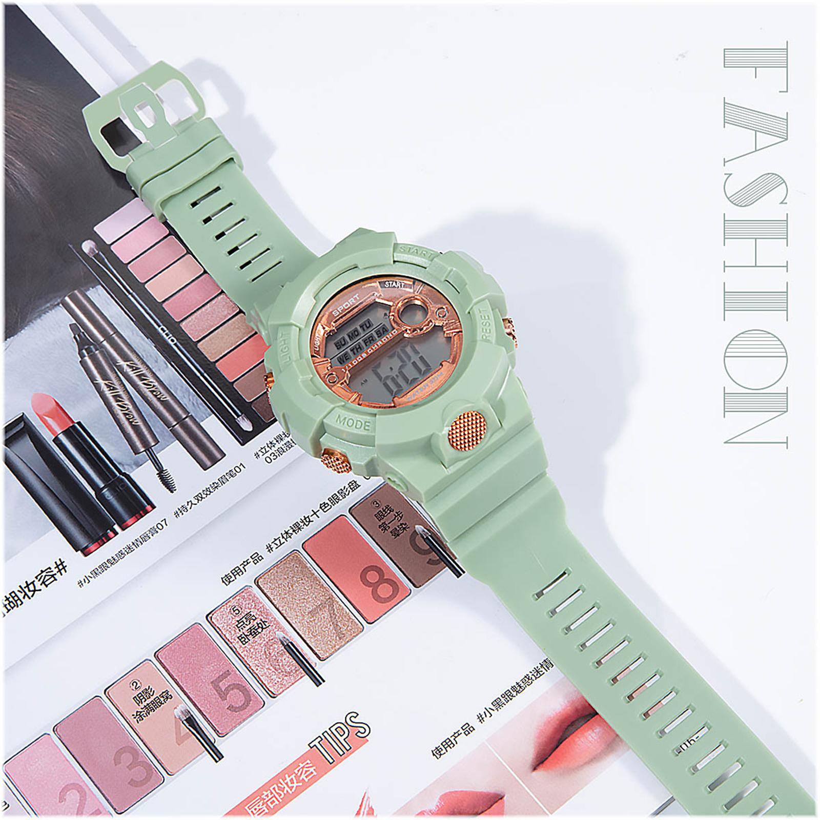 

Модные женские электронные часы с кожаным ремешком – Стильные цифровые наручные часы для леди, Элегантный дизайн, Идеальный подарок на день рождения, , для повседневной носки One Size