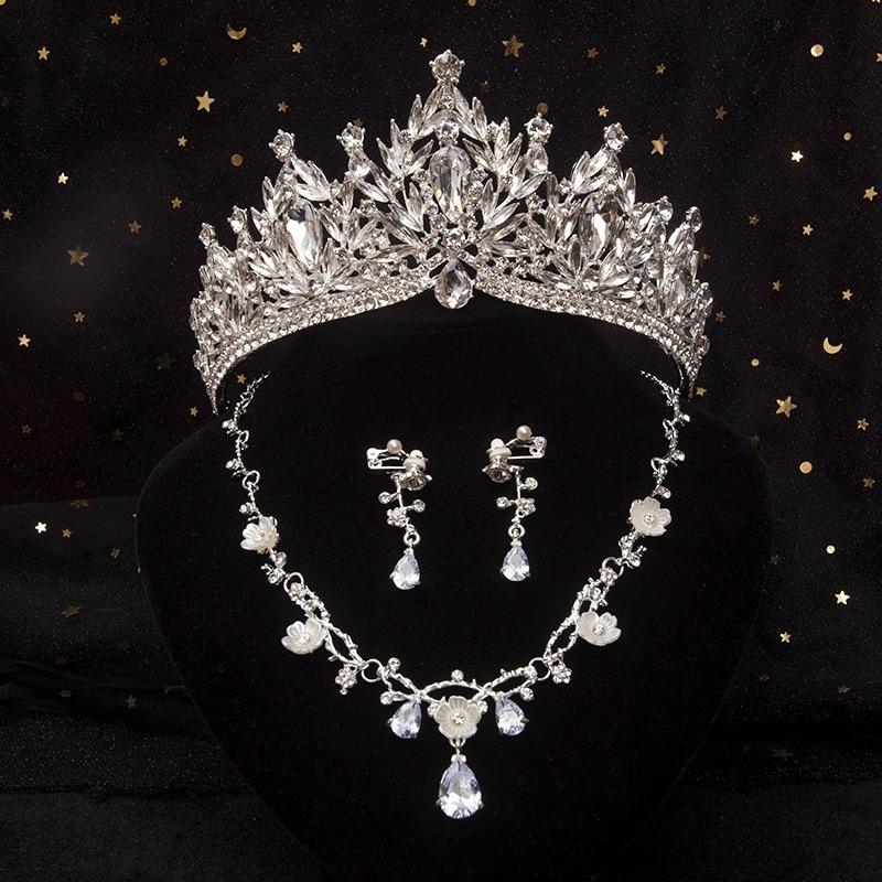 Flash diamond baroque wedding crown beautiful and elegant temperament wedding bride wedding ceremony main crown