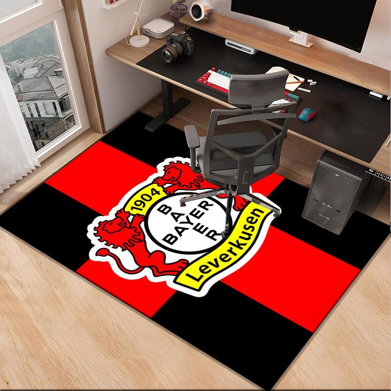 Fußballverein Wappen Löwe Büro Teppich Stuhlmatte, Spielteppich, Geeignet für Eingangsbereich, Schlafzimmer, Wohnzimmer, Schreibtisch, Weihnachtsgeschenk