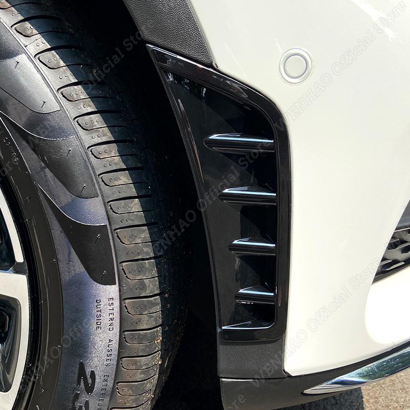 Front Bumper Wind Knife Blade For Mercedes GLC Class C253 X253 GLC260 GLC300 2020 2021 2022 Carbon Fiber Look Bumper Spoiler