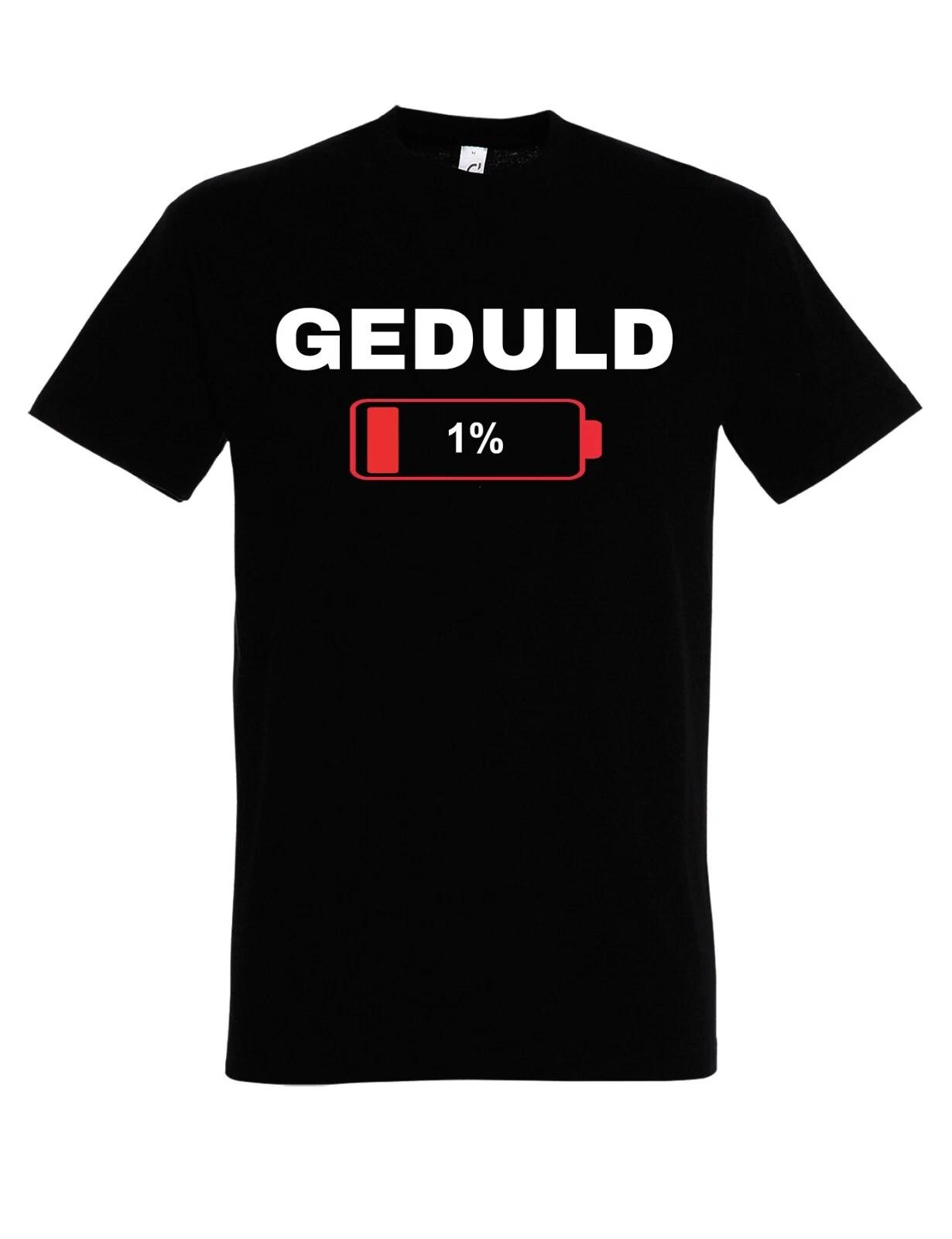Mens T-Shirt PATIENCE AT 1% Print Funny Statement Gift Men Funny L