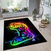 Gaming-Teppich für Jungenzimmer Neon-Spielcontroller Rutschfester waschbarer Teppich für Spielzimmer Schlafzimmer Wohnzimmer Teenager Jungen
