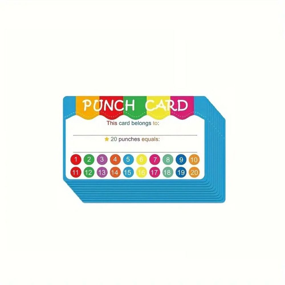 

50 шт./упак. Красочные перфокарты для поощрения поведения, образовательные яркие перфокарты для учителей 50pcs