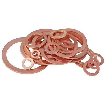 300 Piezas Arandelas de Cobre Para Reparaciones Juego de Arandelas M5-M20 Juego de Anillos Planos de Cobre Para Juntas de Carteres de Aceite Para Piezas de Fontanería
