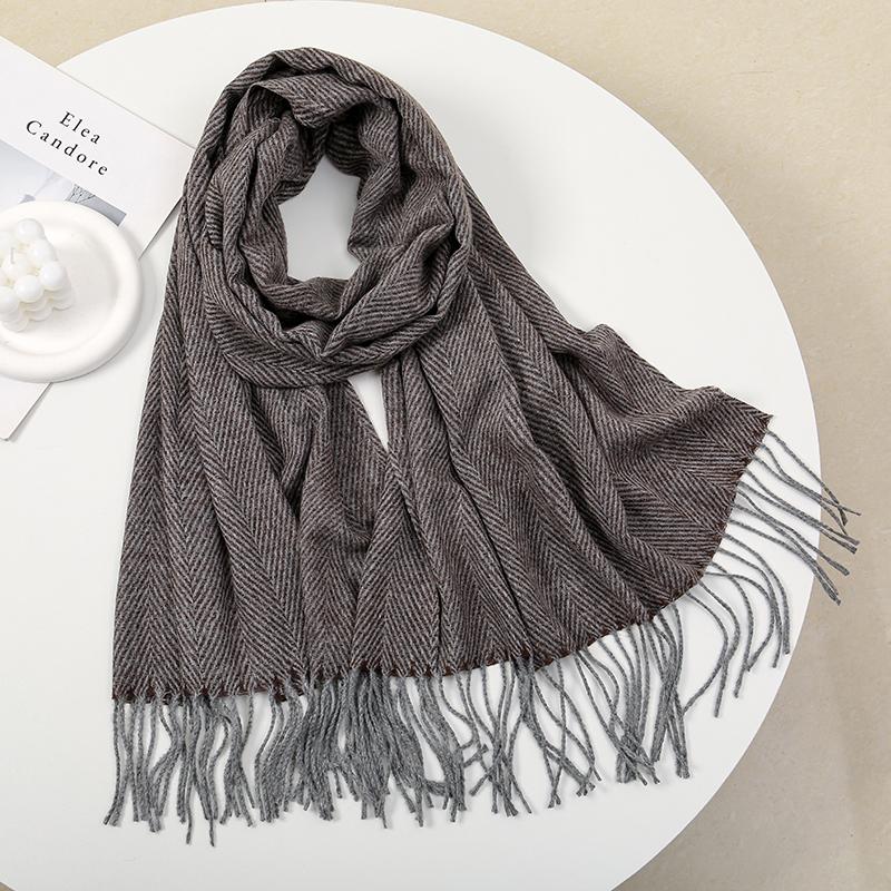 Marke Warmer Karomuster Kaschmir Poncho Schal Schal Luxuriöser Druck Dicke Pashmina Winterdecke Wickel Bufanda Lässiger Hijab Stolen Echarpe