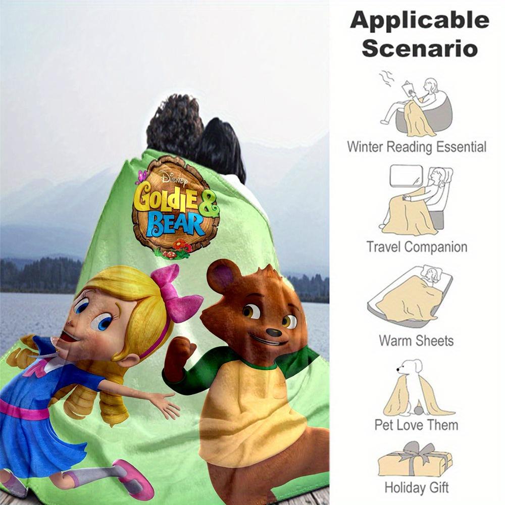 1pc, Disney Goldie and Bear Blanket Soft Throw Blanket for Friend, Perfect Gift, Outdoor Blankets, All Seasons Use, Living Room