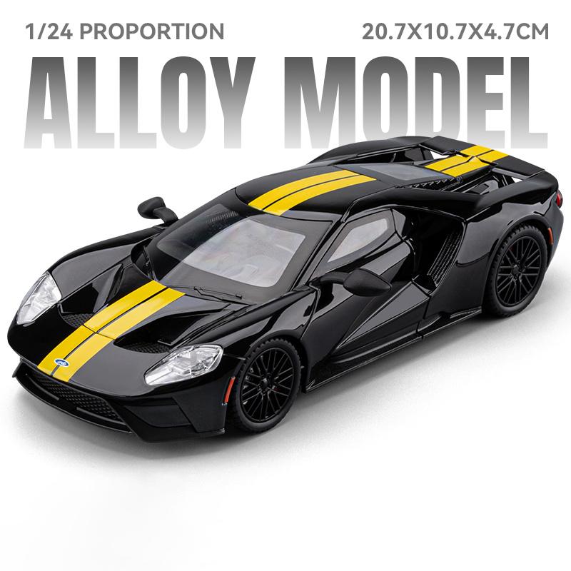 1:24 Ford GT Supercar Diecast Alloy Pull Back Model Car Interior Ornaments & Car Central Control Decor Trendy Living Room Decor