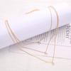 Multi-layer Party Date Jewelry Women Three Rhinestones Choker Necklace