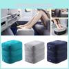 Soft Plush Inflatable Travel Footrest Cushion Adjustable Three-layer Footstool In Multiple Colors