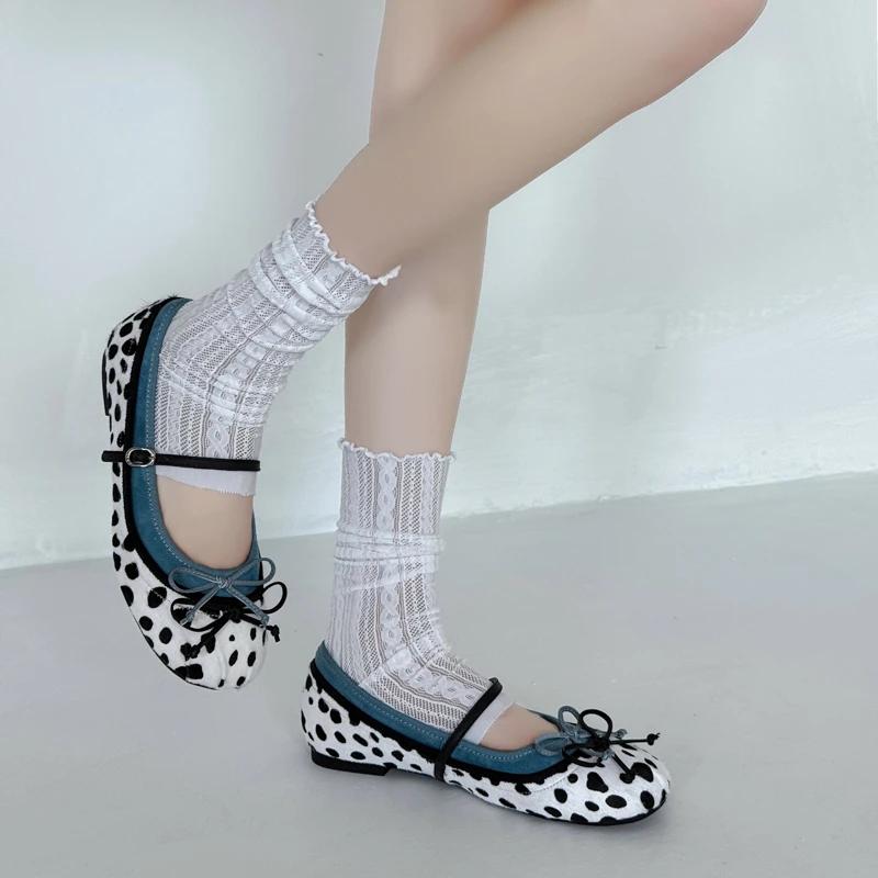 Designer Silvery Women Flats Shoes Concise Round Toe Eelgant Soft Sole Mary Jane Shoes