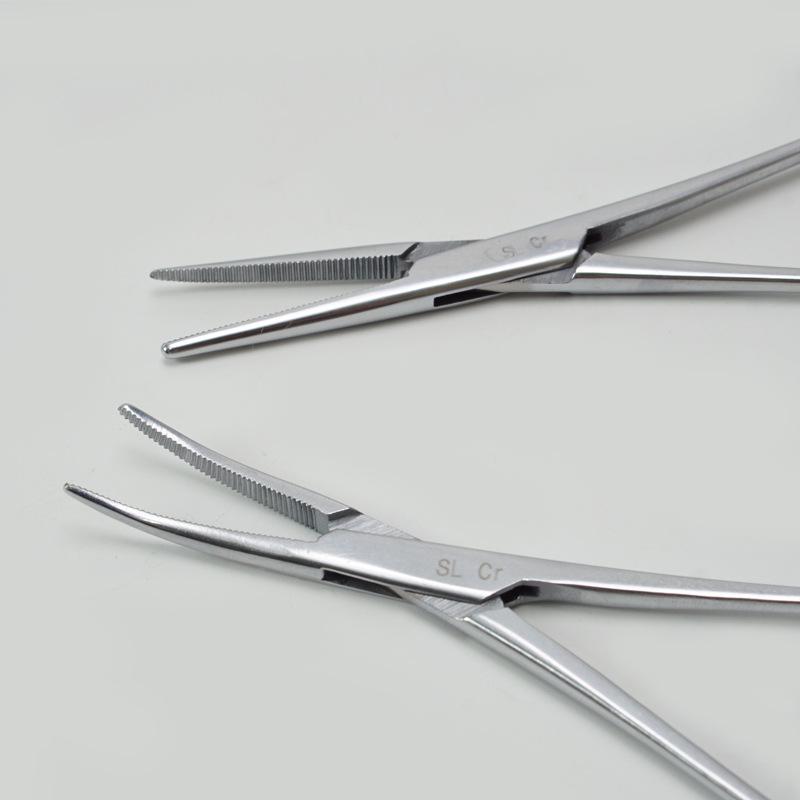 Stainless Steel Hemostatic Forceps - Straight/Curved Head, Surgical/Vascular Use, In Stock