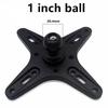 Univerzálny prenosný držiak monitora s adaptérom, doska s guľovou hlavou 1"/1,5" pre 100x100mm 75x75mm, Montáž na nástenné rameno