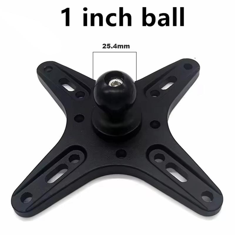 Univerzálny prenosný držiak monitora s adaptérom, doska s guľovou hlavou 1"/1,5" pre 100x100mm 75x75mm, Montáž na nástenné rameno