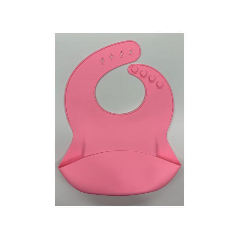 New Food-Grade Silicone 3D Bib: Waterproof & Oil-Proof for Children фуксия