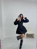 Elegant Women's Spring V-Neck Solid Color Long Sleeve Party Dress