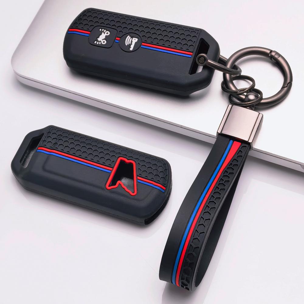 Key Shell Cover for Honda PCX150 160 ADV150 Forza125 300 Vario125 150 with Keychain Anti-Scratch Surface Shockproof Structure Soft Grip Texture