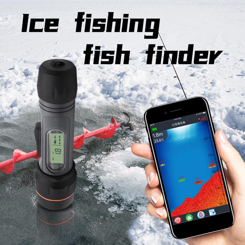 Portable Sonar Fish Finder Waterproof Wireless Bluetooth Depth Finder Ice Fish Finder with Depth Readout Display for