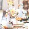 Korean Style Big White Goose Key Chain Backpack Charms Cartoon Plush Doll  Gift