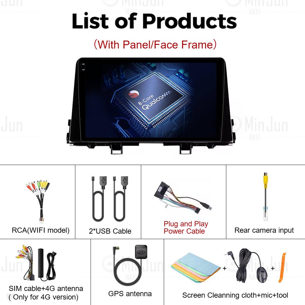 For KIA Morning 3 Picanto 2016 2017 2018 2019 2020 Qualcomm Car Multimedia Player Android 14 Car Stereo Radio GPS Carplay Auto