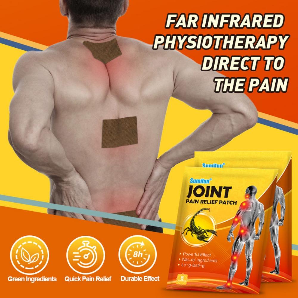 8pcs/bag Chinese Scorpion Pain Relief Plaster for Shoulder Neck Back Knee Joint Muscle Pain Relief Health Care
