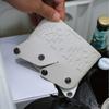Gas Canister Protective Cover White, Simple and Generous PU Lther Outer Bag with Snap Buttons for Camping Hiking