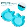 Cartoon Frog Shaped Stainless Steel Pet Double Bowl Anti Spill Dual-Use Bowl Cat And Dog Universal Feeder