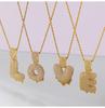 Elegant European-Style Necklace: Women's 26-Letter Diamond-Inlaid Copper Pendant on Titanium Steel Clavicle Chain