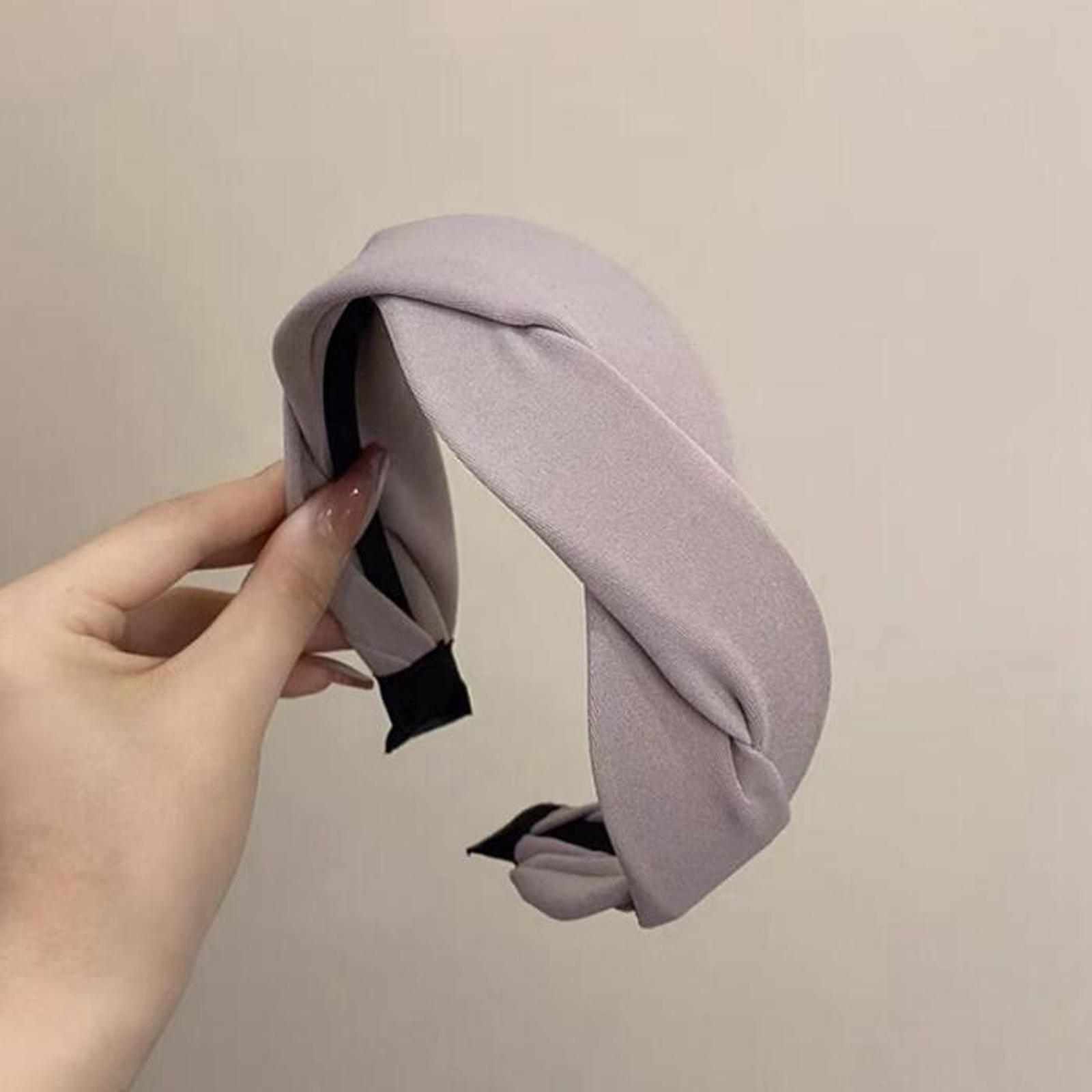 

PROLY Новая Мода Женская Повязка на Голову Широкая Плетеная Повязка для Волос Однотонный Тюрбан Однотонный Головной Убор Взрослые Аксессуары для Волос