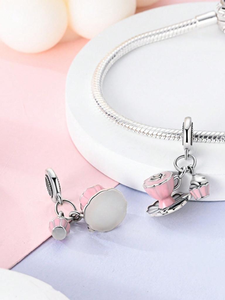 Copper Plated Original Charms Delicious Donut Cupcakes Beads Fit Bracelet Women'S Jewelry Gift