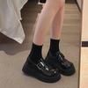 2025 Spring and Autumn New College British Style JK Uniform Small Leather Shoes Women's Platform Big Head Loafers Versatile Single Shoes