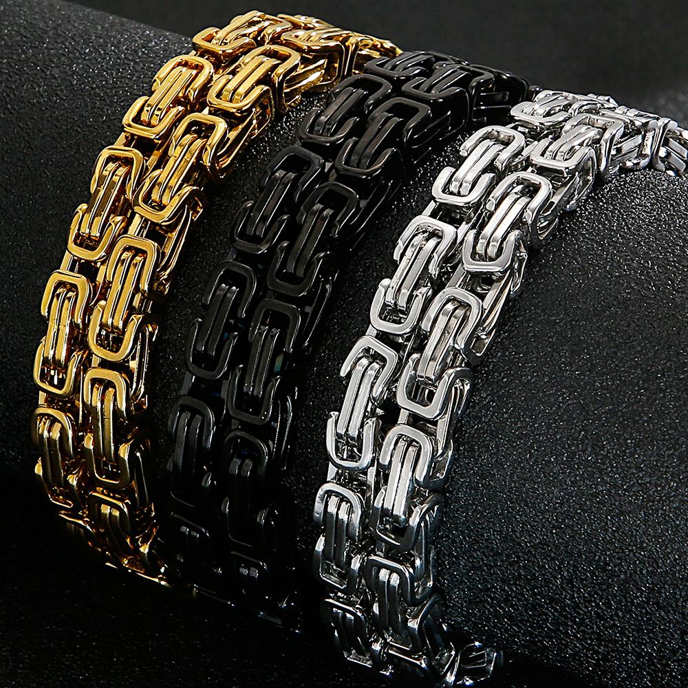 Goth Skull Face Man Necklace Stainless Steel Punk Jewelry 6MM Wide 28.3" Long Link Chain Necklaces Halloween Gifts for Guests