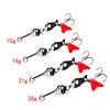 CREEKMOON 50Pcs 360 Degree Rotation Metal Spinner Spoon Fishing Lures Long Shot Trout Hard Bait Sequins Artificial Baits for Fish 10g 14g 21g 28g